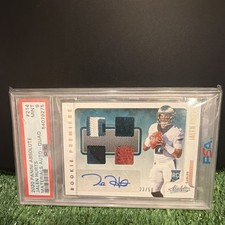 2020 Panini Absolute Jalen Hurts Materials Auto-quad psa 9 23/50