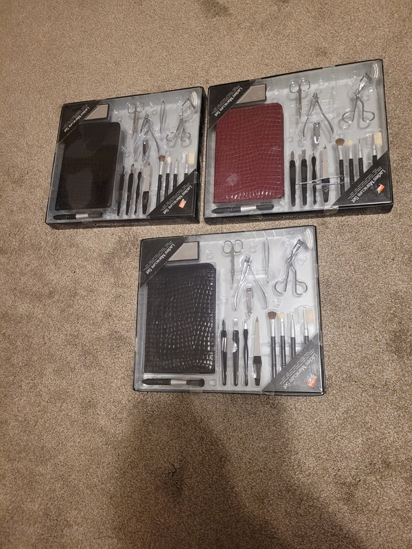 Lot of 3/ 15 piece Ladies Manicure Sets