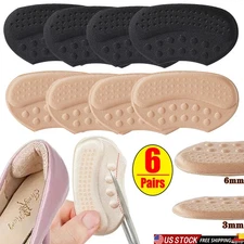6x Heel Pads for Shoe That are Too Big, Inserts for Women, Heel Grips Protectors