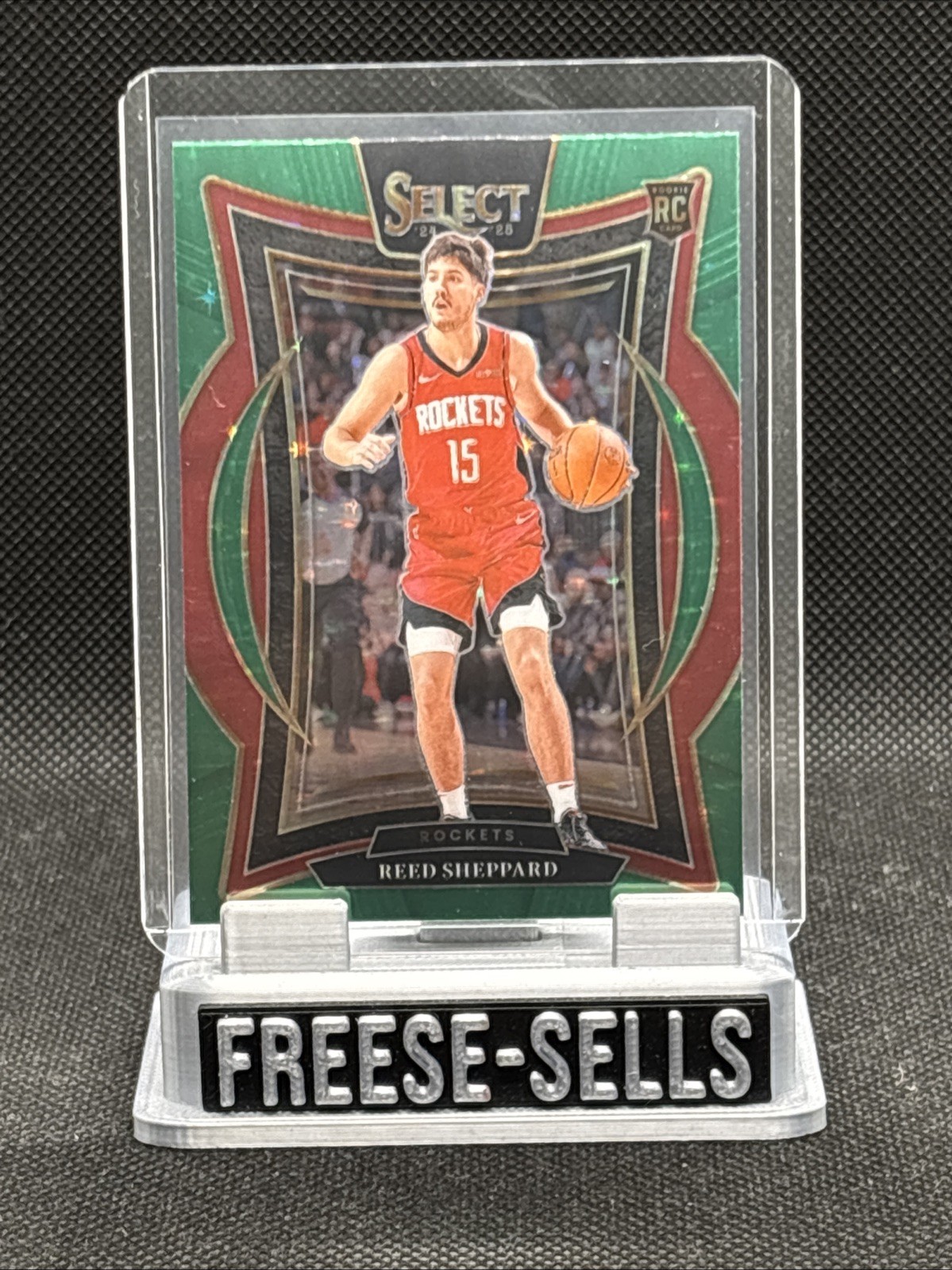 2024-25 Panini Select - Concourse Reed Sheppard #68 Green Stars Prizm (RC)