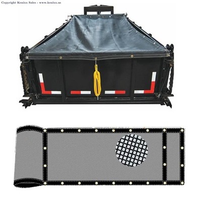 Dump Trailer Tarp Mesh with Grommets/Heavy Duty Dump Truck Tarp with Tough Vi...