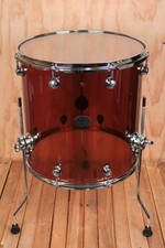 Natal Arcadia Acrylic 16x16 Floor Tom Grey Brand New Acrylic Drum
