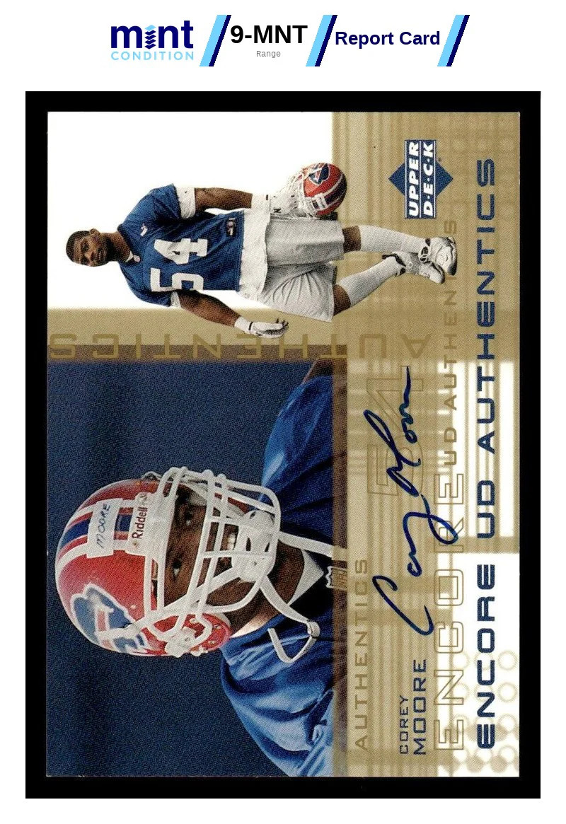 2000 UPPER DECK ENCORE COREY MOORE CM MCG 10 UD AUTHENTICS AUTOGRAPH RC BILLS