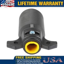 7 Way Round Rv Style Trailer Light Plug Connector Replacement End Blade Round