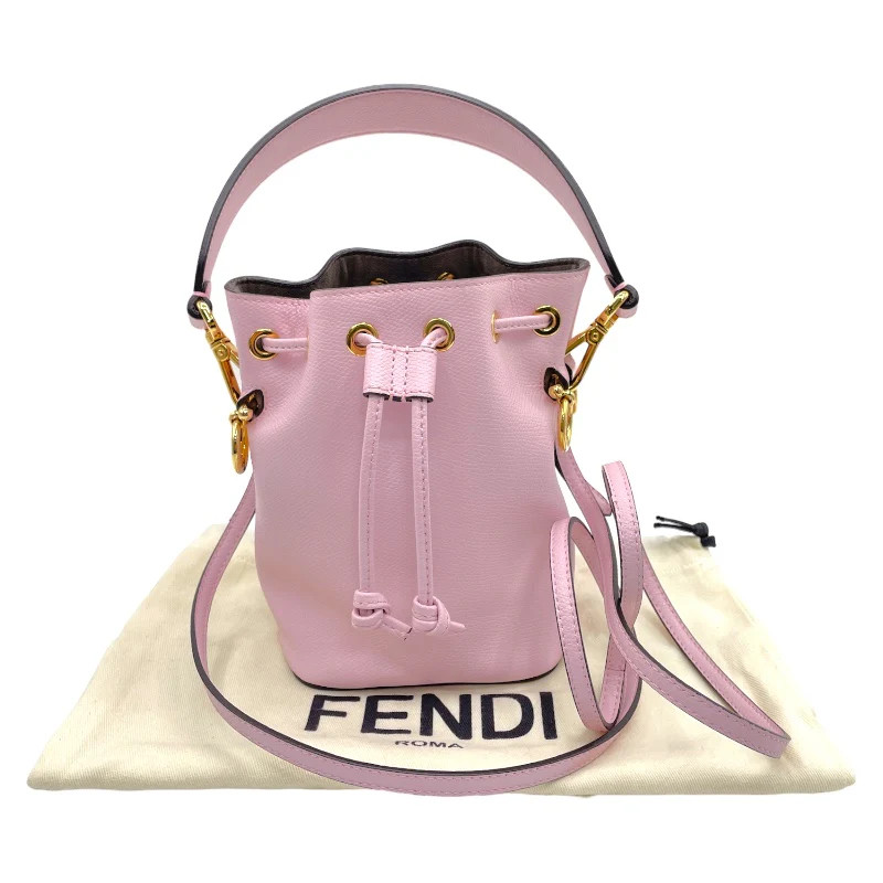 FENDI Montresor Mini 8BS010 Shoulder Bag Grain Calf Pink GD Hardware #OK3681 thumbnail 10
