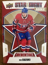 19-20 UD Credentials Hockey Rookie Star Of The Night IS-12 Nick Suzuki