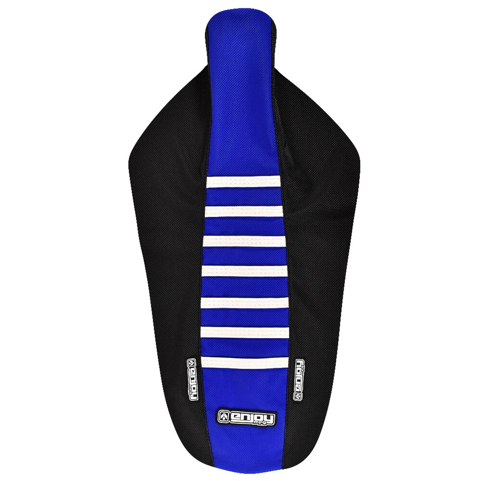 Cubierta de asiento Yamaha TTR 230 2005-2014 Enjoy MFG NEGRO Y AZUL con costillas blancas #97 Foto 2 de 3