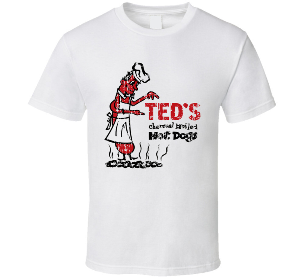 Ted's Charcoal Hot Dogs Retro Restaurant Cool Worn Look T Shirt | eBay