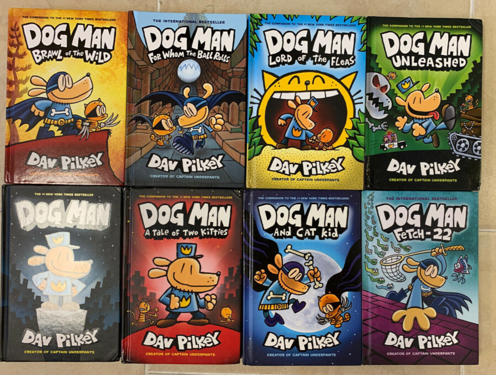 Complete Set of 8 Dog Man Hardcover Books 1-8 by Dav Pilkey | eBay