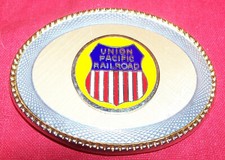 NICE Union Pacific Railroad Belt Buckle Train Advertising Ad UP UPP Promotional