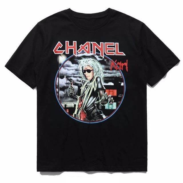IRON MAIDEN CHANEL KARL LAGERFELD T SHIRT