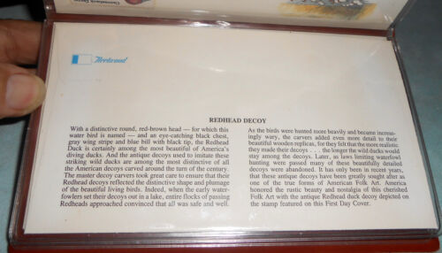 1985 FIRST DAY OF ISSUE STAMP COLLECTION by FLEETWOOD of 5 ANTIQUE DUCK DECOYS - Picture 5 of 14