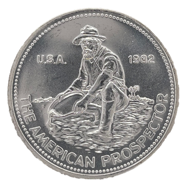 Vintage 1982 Engelhard American Prospector - 1 oz .999 Fine Silver