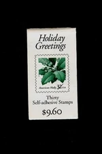 ONE BK265 $9.60 American Holly Tree Holiday Greetings Stamp Booklet - VFMNH