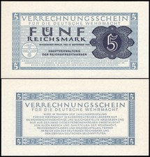 5 Reichsmark 1944 - Original pour armée allemande - "UNC" - #E42x9 - Envoi combiné