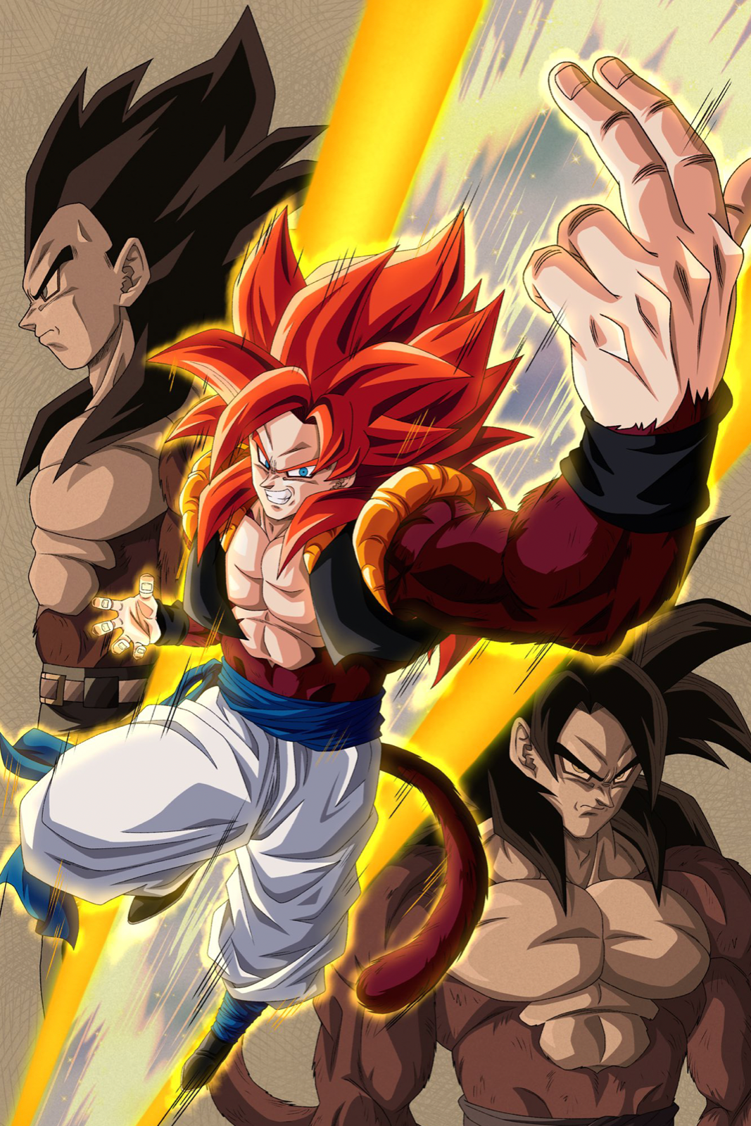 Dragon Ball GT Poster Vegeta Goku Fusion Gogeta SSJ4 12in x 18in Free  Shipping