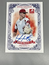 Peyton Pallette 2021 Onyx Vintage Extended ⚾️ Blue /400 Auto EAPP Arkansas