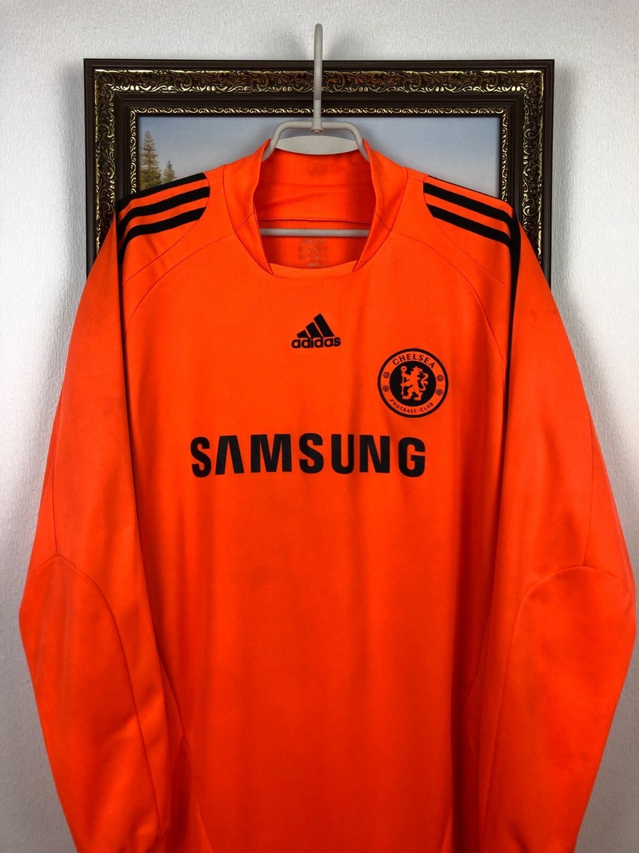 Chelsea Goalkeeper football shirt 2009 Soccer Adidas Jersey Orange