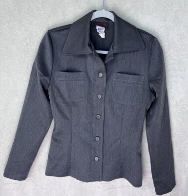 La Belle Women's Fitted Button Down Shirt 100% Polyester Junior