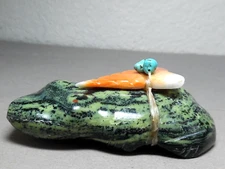 ZUNI FETISH F-5056 RICOLITE FROG BY DAPHNE QUAM