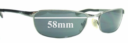 Verres De Remplacement Sunglass Fix Pour Lunettes Cool Ray Fast Back - 58mm Large - 100% UV