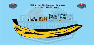 RBOX 34372 Banana Graffiti HO 1:87 Scale Decal Set | eBay