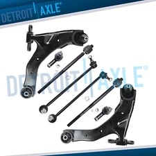 Front Lower Control Arms Sway Bars Tie Rods Kit for 2003 - 2008 Hyundai Tiburon