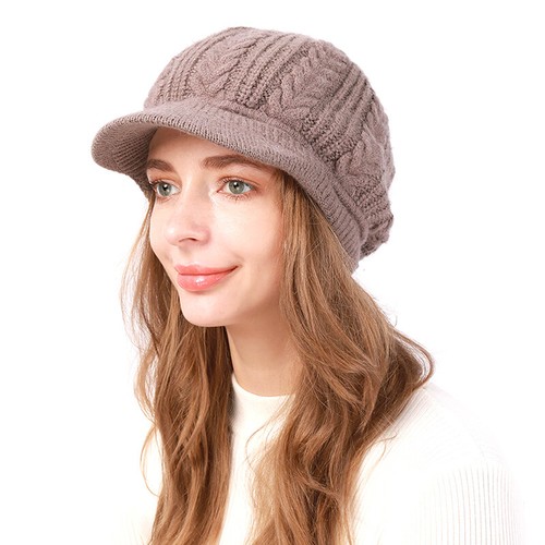 Women's Winter Beanie Hat Warm Knitted Lazy Fleece Beret Warm- - Picture 7 of 20