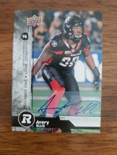 2018 Upper Deck CFL Avery Ellis Autograph Card #88