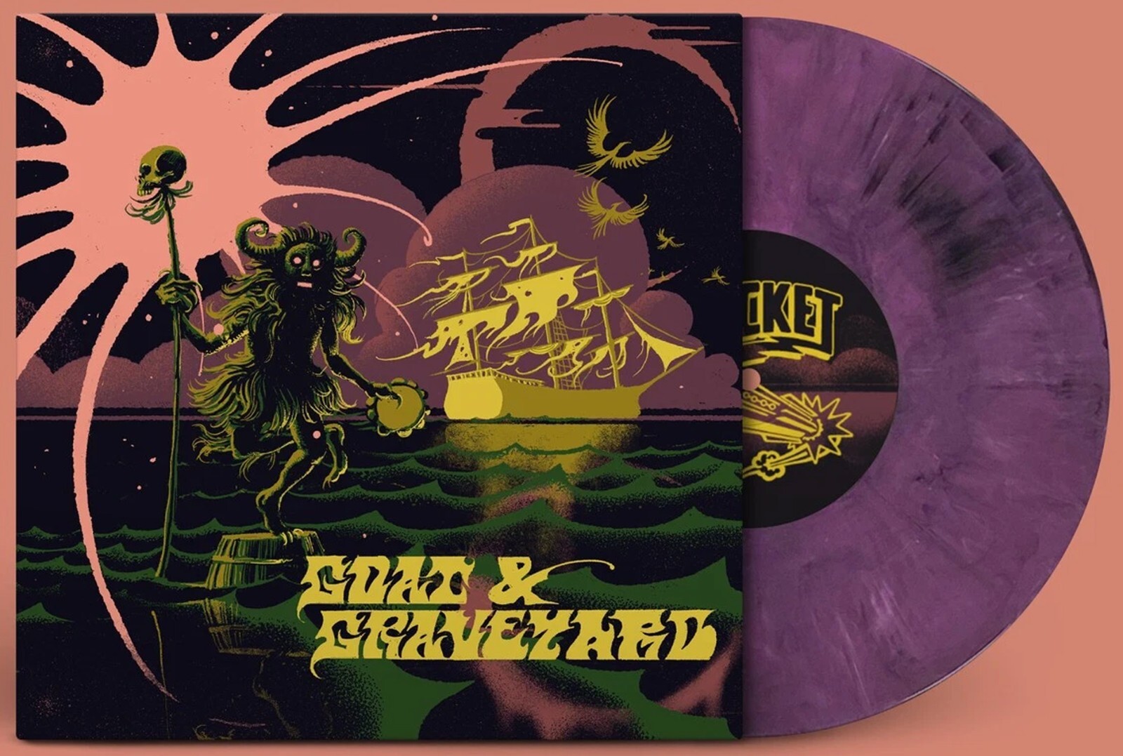 GOAT And GRAVEYARD 7"" Ship Of Fools RECORD STORE DAY Purple Marbled VINYL 2025