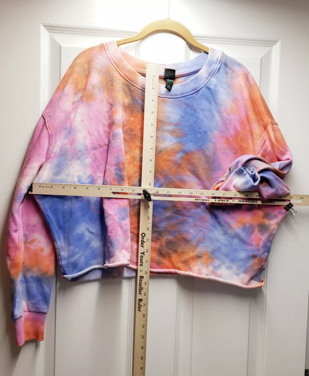 Wild Fable Sweatshirt Top 1X Crop Top Long Sleeve Tie Dye Workout