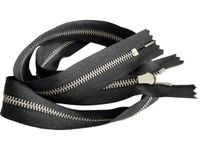 Excella Zipper YKK #5 Nickel Automatic Lock Slider Closed-End 4" - 36”