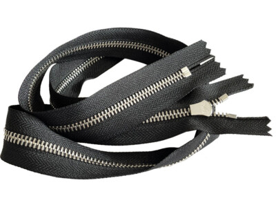 Excella Zipper YKK #5 Nickel Automatic Lock Slider Closed-End 4'' - 36 