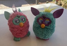 2012 Furby Boom Teal And Pink / Blue Lot of 2 Hasbro I Tested Working