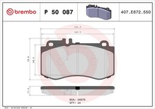 BREMBO BREMSBELÄGE passend für MERCEDES-BENZ CLS C218 X218 E-KLASSE W212 S212
