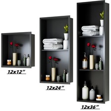 Garvee 12/24/36" Stainless Steel Shower Niche NoTile Wall Vertical Shelf Storage