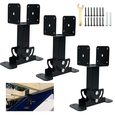 3Pcs Heavy Duty Roof Riser Brackets Kit for Outdoor Pergola & Gazebo - Easy Inst