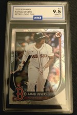 Rafael Devers 2025 Bowman Retro Logo Foil #10 - Graded Mint+ 9.5 Boston Red Sox