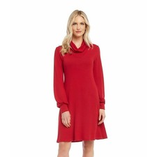 Karen Kane Starlight Cowl-Neck Red Sweater Dress Size Large NEW!!