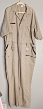 Vintage Big Mac Mens Extra Large Tan Short Sleeve Jumpsuit Coveralls Workwear