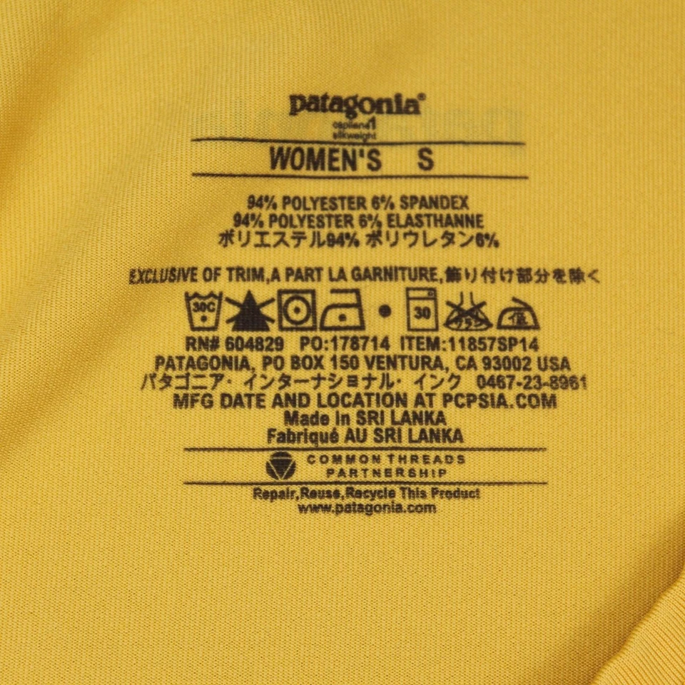 Camiseta sin mangas Patagonia para mujer pequeña amarilla NOAH Kalama Outrigger gráfico espalda deportiva Foto 4 de 4