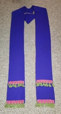 OFFICIANT PASTOR CLERGY STOLE HAND MADE PURPLE W/TASSELS