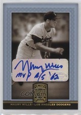 2005 Donruss Greats Gold Holofoil Signatures Maury Wills #58 Auto 4f5