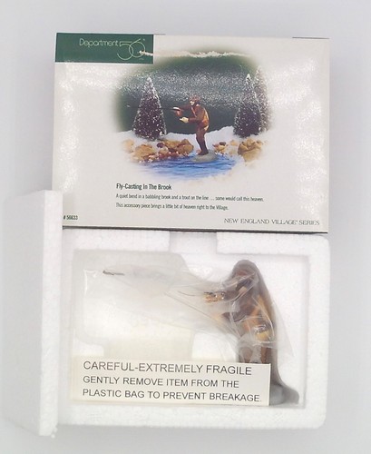 Dept. 56 New England Village Series Fly-Casting in the Brook #56633 - Picture 2 of 5
