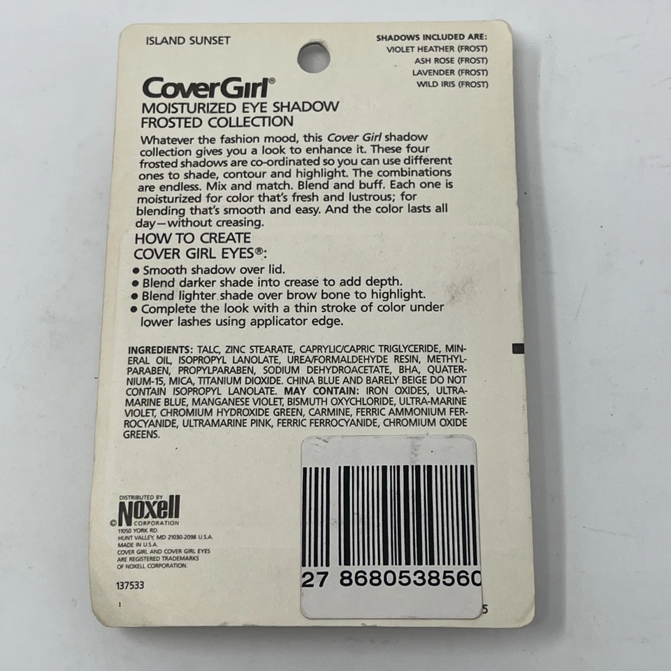 1980s Cover Girl Powder Eye Shadow Frosted Purples ISLAND SUNSET Vintage NEW - Image 3 of 3