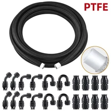 6AN-8AN-10AN Nylon Braided PTFE Fuel Line E85 10FT 20FT with 10 Fitting Hose Kit