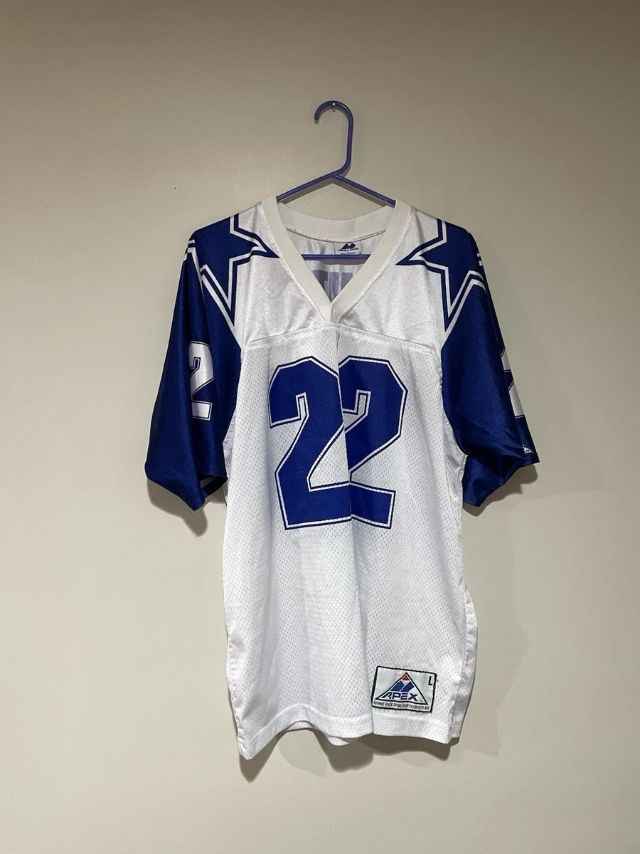 Maillot Dallas Cowboys Emmitt Smith 1996 - Taille XL - Authentique, Cousu - Bleu