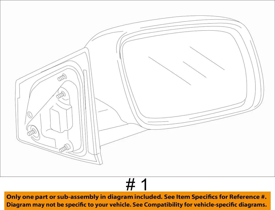 Se adapta a Dodge Journey 2011-2012 retrovisor exterior 1gc001bvae - nuevo fabricante de equipos originales Foto 4 de 4