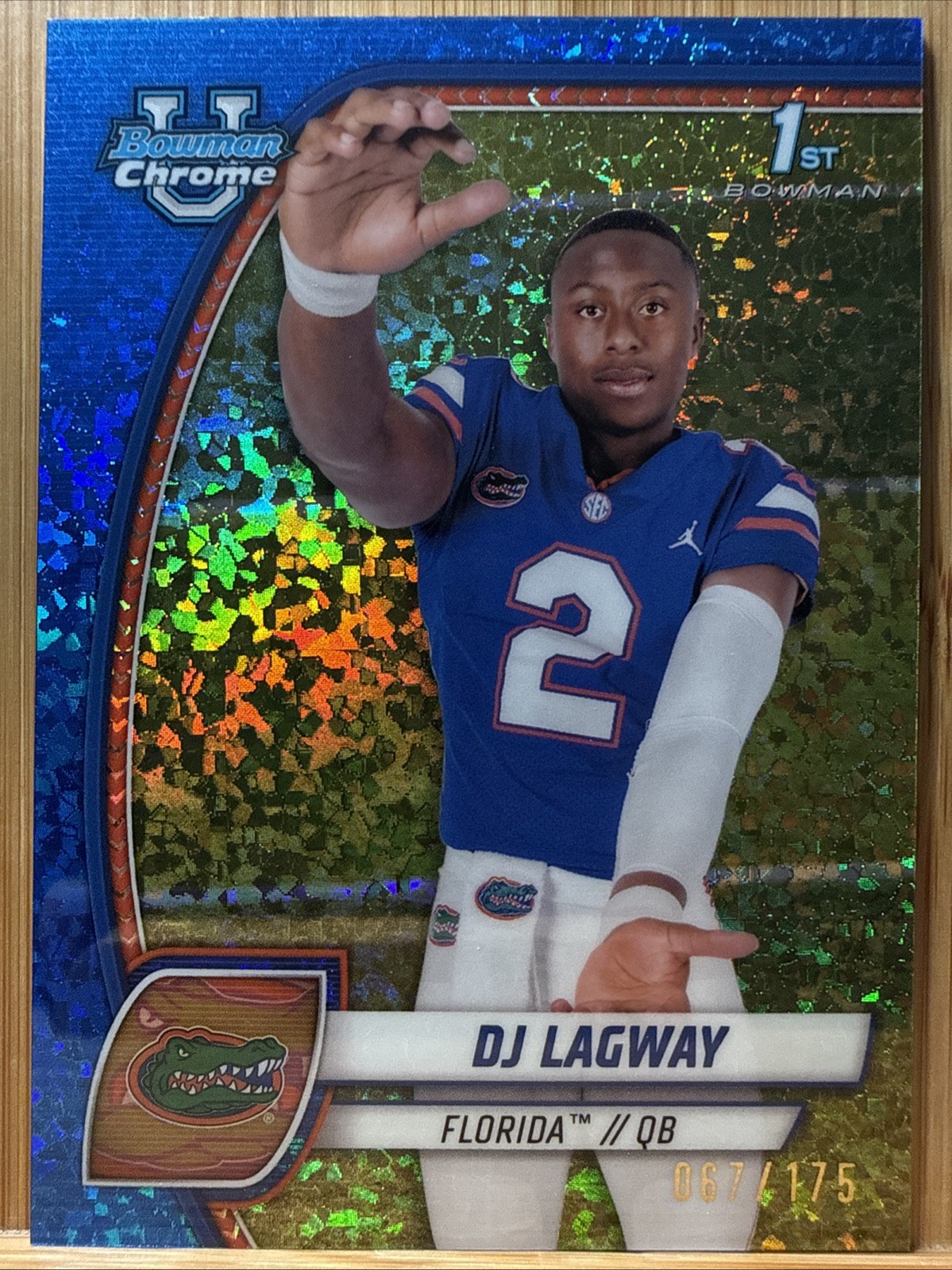 DJ Lagway 2024 Bowman U Chrome - 1st Blue Mini-Diamond /175 - Florida #63