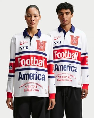 USA x V.A.A. Men's Long-Sleeve Rugby Top | IM3227-100 | Size Large